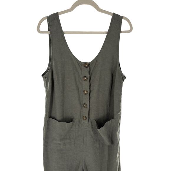 Marine Layer Shadow Green Sydney Beach Jumpsuit - Picture 5 of 11